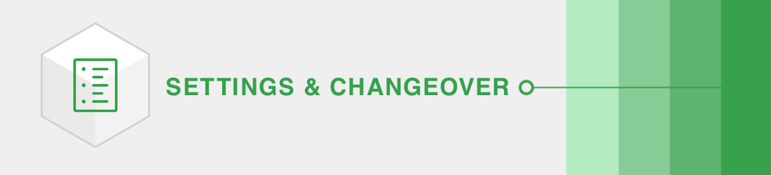 Settings & Changeover Course Banner