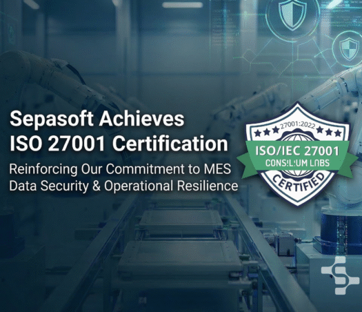 Sepasoft ISO/IEC 27001:2022 Certification announcement with a preview of the new Sepasoft Trust Center.
