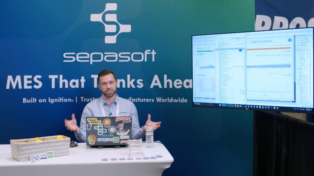 A live demonstration of Sepasoft SepaIQ showing the contextualization of raw production data for Power BI reporting and AI integration.